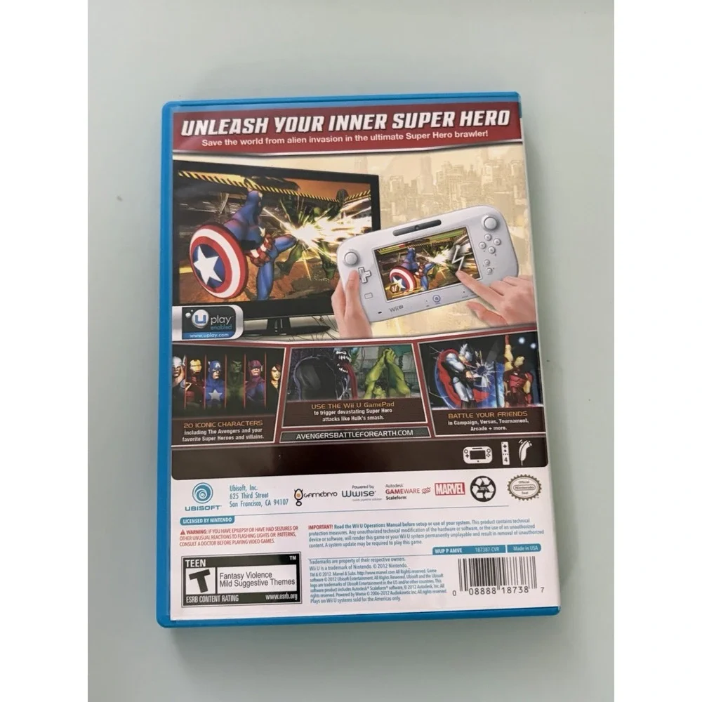 Nintendo Wii U Marvel Avengers Battle for Earth CIB Complete Tested Video Game